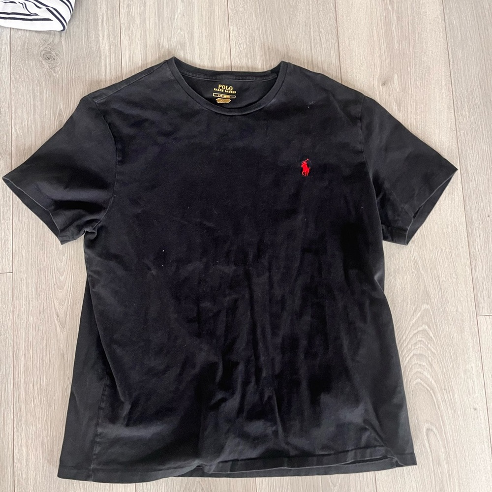 Polo by Ralph Lauren Black Tee with Red Logo